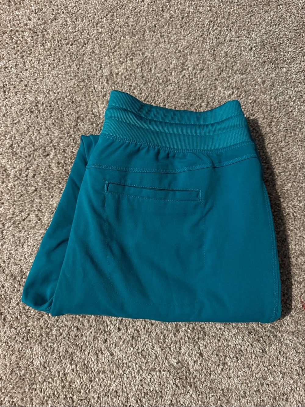 Grey's Anatomy Scrubs Teal Ribbed-Waist Jogger